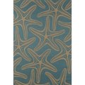 Standalone 3 x 4 ft. Plymouth Collection Starfish Flat Woven Indoor & Outdoor Area Rug, Blue ST2590118